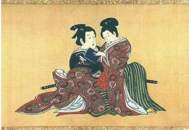 সামুরাই এবং তার যুবক পুরুষ প্রেমিক
শিল্পীঃ মিয়াগাওয়া ইশো